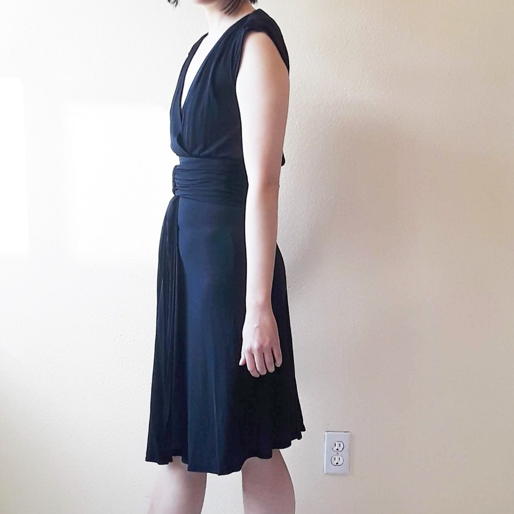 SOLD Saint Laurent Rive Gauche Vintage Black Dress - Picture 2 of 8